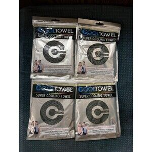 NEW Lot Of 4 Instant Cooling Towel  Neck Wrap For Sports Running Gym Gray